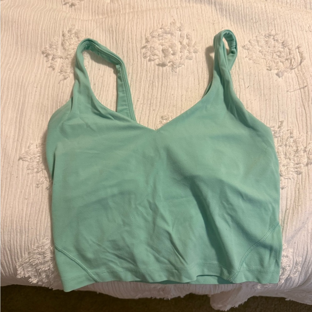 teal lululemon align tank